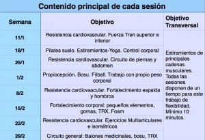 Programación Zona Indoor